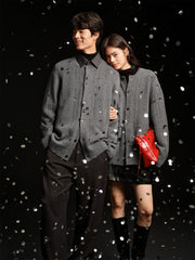 Men's Loose-Fit Cable-Knit Cardigan