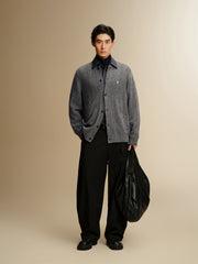 Men's Loose-Fit Cable-Knit Cardigan