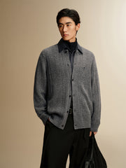Men's Loose-Fit Cable-Knit Cardigan