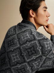 Men's Allover Monogram Jacquard Sweater