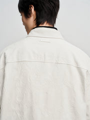 Men's Allover Jacquard Fleece-Lined Shirt