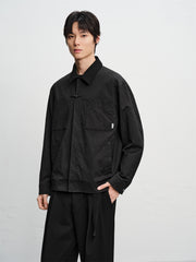 Men's Chinese-Inspired Diamond Jacquard Jacket