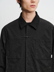 Men's Chinese-Inspired Diamond Jacquard Jacket