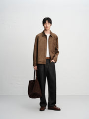 Men's Textured Faux Suede Jacket