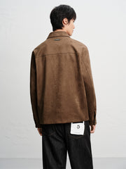 Men's Textured Faux Suede Jacket