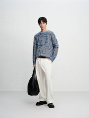 Men's White Straight-Leg Pants