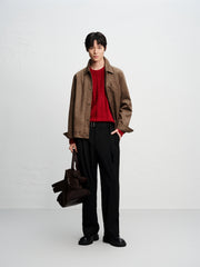 Men's Classic Loose-Fit Cable-Knit Sweater