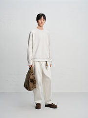 Men's Layered-Look Jacquard Crewneck Sweatshirt