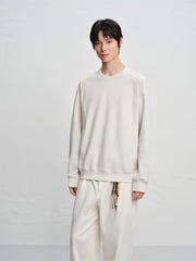 Men's Layered-Look Jacquard Crewneck Sweatshirt