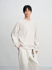 Men's Layered-Look Jacquard Crewneck Sweatshirt