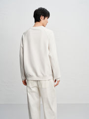 Men's Layered-Look Jacquard Crewneck Sweatshirt