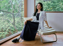 Women's Linen-Blend Paneled Sleeveless Dress