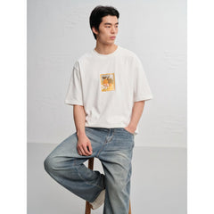 Men's casual printed short-sleeved T-shirt