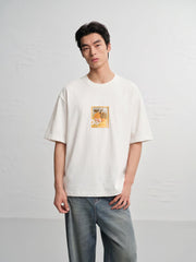 Men's casual printed short-sleeved T-shirt