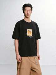 Men's casual printed short-sleeved T-shirt