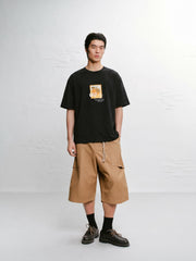 Men's casual printed short-sleeved T-shirt