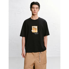 Men's casual printed short-sleeved T-shirt