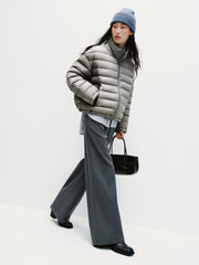 Women's Casual 15D Hortob¨¢gy Goose Down Quilted Jacket