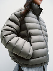 Women's Casual 15D Hortob¨¢gy Goose Down Quilted Jacket