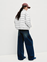 Women's Casual 15D Hortob¨¢gy Goose Down Quilted Jacket