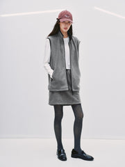 Women's Casual Color-Block Fleece Sweatshirt Vest