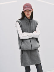 Women's Casual Color-Block Fleece Sweatshirt Dress