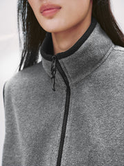 Women's Casual Color-Block Fleece Sweatshirt Vest