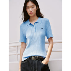Women's Commuter Cable-Knit Short-Sleeve Sweater