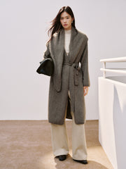 Women's Casual 100% Yak Down Longline Knit Cardigan