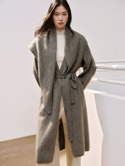 Women's Casual 100% Yak Down Longline Knit Cardigan