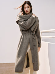 Women's Casual 100% Yak Down Longline Knit Cardigan