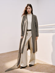 Women's Casual 100% Yak Down Longline Knit Cardigan