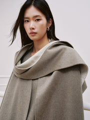 Women's Casual Wool-Silk Double-Face Reversible Coat