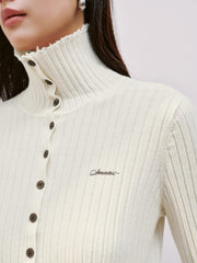 Women's Commuter 100% Wool Half-Placket Knit Pullover