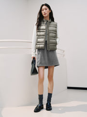 Women's Casual Lightweight 90% White Duck Down Vest