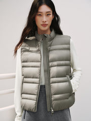 Women's Casual Lightweight 90% White Duck Down Vest