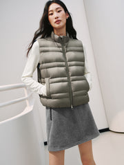 Women's Casual Lightweight 90% White Duck Down Vest