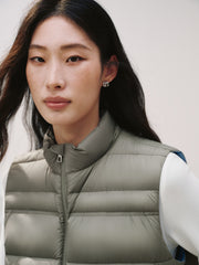 Women's Casual Lightweight 90% White Duck Down Vest