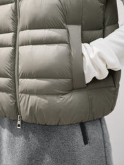 Women's Casual Lightweight 90% White Duck Down Vest