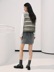 Women's Casual Lightweight 90% White Duck Down Vest