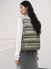 Women's Casual Lightweight 90% White Duck Down Vest