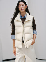 Women's Casual Lightweight 90% White Duck Down Vest