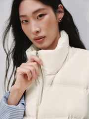 Women's Casual Lightweight 90% White Duck Down Vest