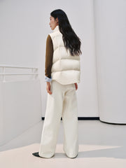 Women's Casual Lightweight 90% White Duck Down Vest