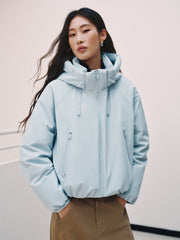 Women's Casual Hortob¨¢gy Goose Down Hooded Puffer Jacket