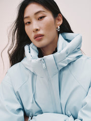 Women's Casual Hortob¨¢gy Goose Down Hooded Puffer Jacket