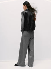 Women's Casual Broad-Shoulder Reversible PU Leather Vestt