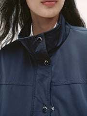 Women's Casual Lightweight Blue  Faux-Layer Down Jacket