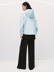 Women's Casual Outdoor Blue Hooded Shell Jacket