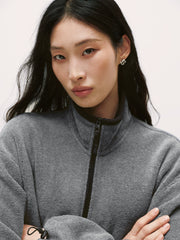 Women's Casual Color-Block Fleece Jacket